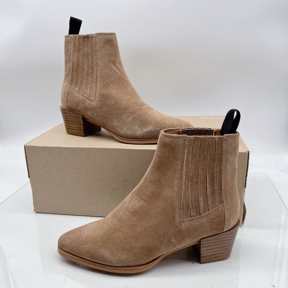 Rag & Bone Rover Heeled Chelsea Ankle Boots Women's Tan  Suede EU 35 US 5 - $395 - Picture 2 of 12